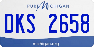 MI license plate DKS2658