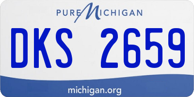 MI license plate DKS2659