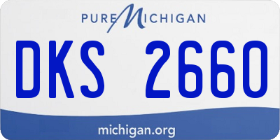 MI license plate DKS2660