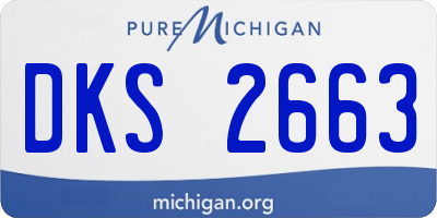 MI license plate DKS2663