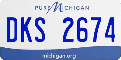 MI license plate DKS2674