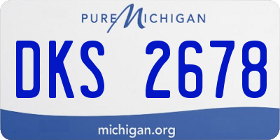 MI license plate DKS2678
