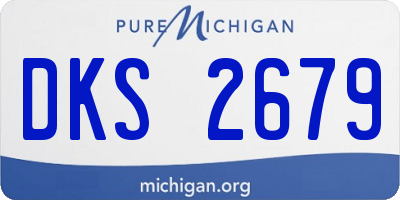 MI license plate DKS2679