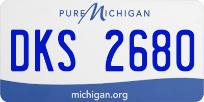 MI license plate DKS2680
