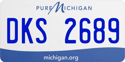 MI license plate DKS2689