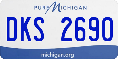 MI license plate DKS2690
