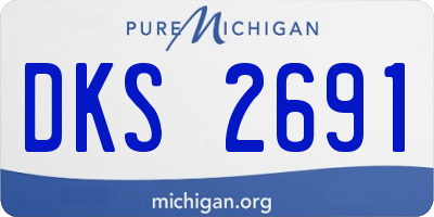 MI license plate DKS2691