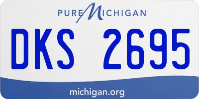 MI license plate DKS2695