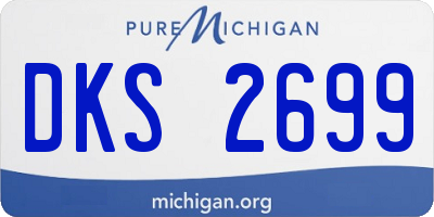 MI license plate DKS2699