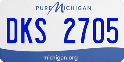MI license plate DKS2705