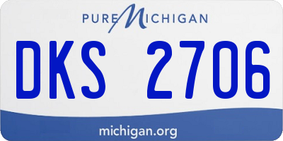 MI license plate DKS2706