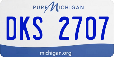 MI license plate DKS2707