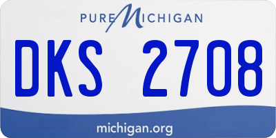 MI license plate DKS2708