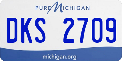 MI license plate DKS2709