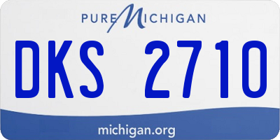 MI license plate DKS2710