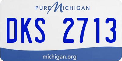 MI license plate DKS2713
