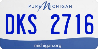 MI license plate DKS2716