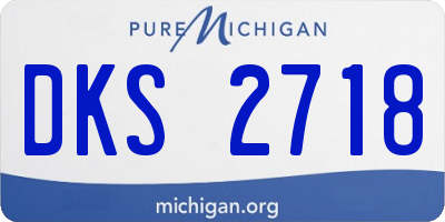MI license plate DKS2718