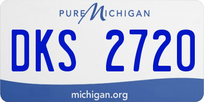 MI license plate DKS2720