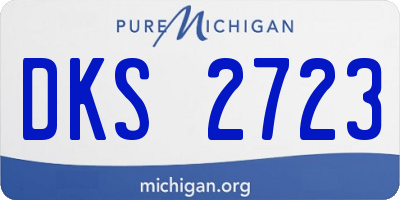 MI license plate DKS2723