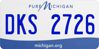 MI license plate DKS2726