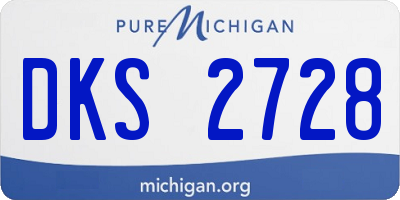 MI license plate DKS2728