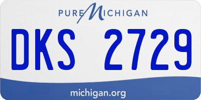 MI license plate DKS2729