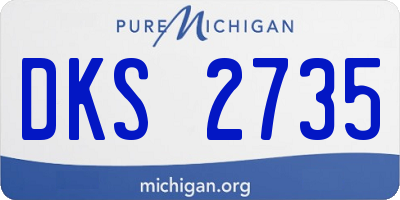 MI license plate DKS2735