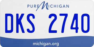 MI license plate DKS2740