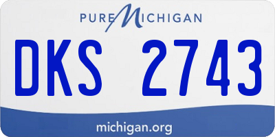 MI license plate DKS2743