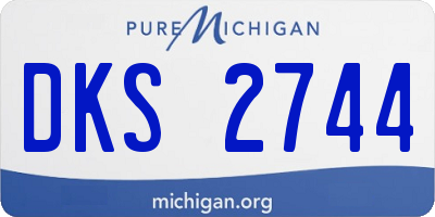 MI license plate DKS2744