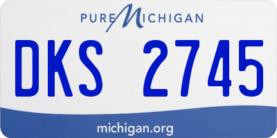 MI license plate DKS2745