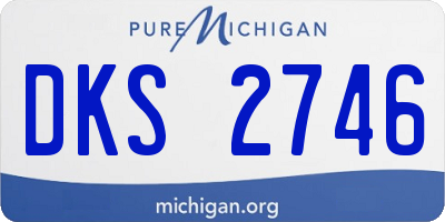 MI license plate DKS2746