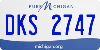 MI license plate DKS2747