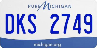 MI license plate DKS2749