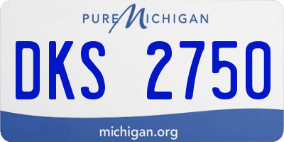MI license plate DKS2750