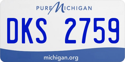 MI license plate DKS2759