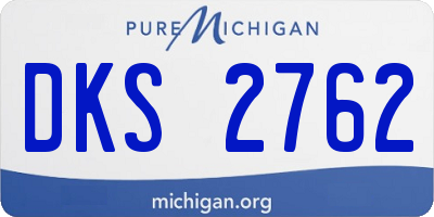 MI license plate DKS2762
