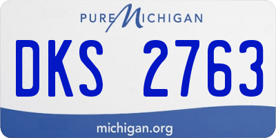 MI license plate DKS2763
