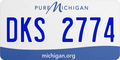 MI license plate DKS2774
