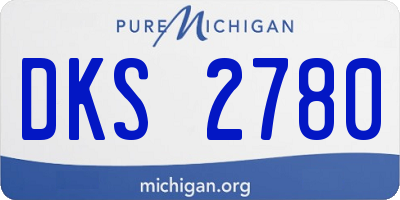 MI license plate DKS2780