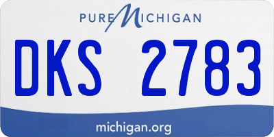 MI license plate DKS2783