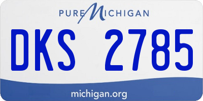 MI license plate DKS2785