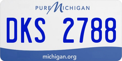 MI license plate DKS2788