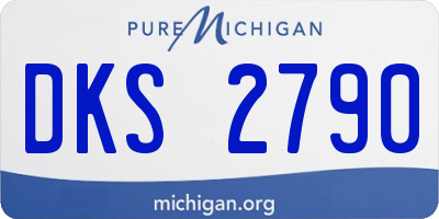 MI license plate DKS2790
