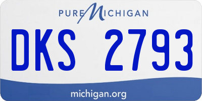 MI license plate DKS2793