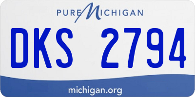 MI license plate DKS2794