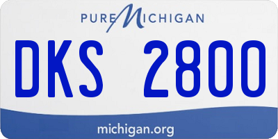 MI license plate DKS2800