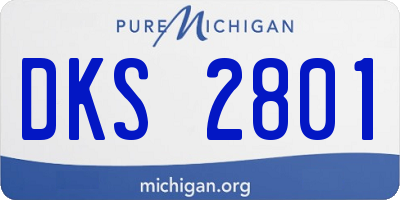 MI license plate DKS2801