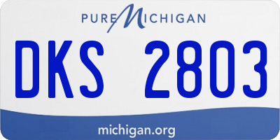 MI license plate DKS2803